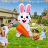 5 Ft Easter Inflatables Easter Decorations, Blow up Easter Bunny with LED Lights Baskets Light up Easter Decor, Easter Decorations for Home Holiday Pa