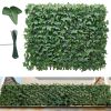 Expandable Fence Privacy Screen, 25 x 126 in Expand Artificial Plant Wall, Realistic Artificial Ivy Panel with 50 Zip Ties, Decorative Faux Greenery B