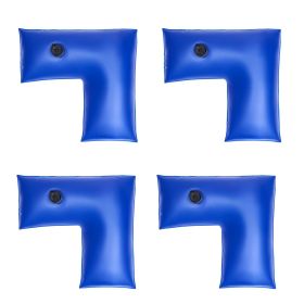 Corner Pool Water Tubes, 4 Pack 22.4 x 22.2 in, Corner Winter Water Bags with Leakproof Screw Cap, 0.4mm Heavy Duty PVC, Cold-Resistant Weights for In