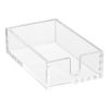 Acrylic Napkin Holder, 9.1 x 5.5 x 2.6 inch, Clear Bathroom Guest Towel Storage Tray with U-Shaped Opening, Disposable Paper Towel Holder for Bathroom