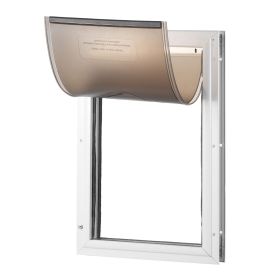 Pet Door, 11.3" x 16.02" Aluminum Frame with Lock and Flap System, Weatherproof Doggy Door, Easy to Install in Interior or Exterior Doors, Pet Door Su