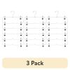 (3 pack) 6-Tier Pant & Skirt Hanger, Heavy Duty Chrome Metal, Space Saving, 1 Count