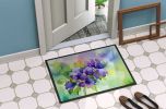 NEW New Jersey Violet in Watercolor Doormat Front Door Mat Indoor Outdoor Rugs for Entryway, Non Slip Washable Low Pile, 18H X 27W