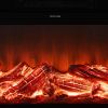 75 inch Freestanding Fireplaces, 1500W 5120BTU Fake Electric Fireplace Stove Heater with Mantel, Overheating Protection, Adjustable Flames,Timer, Remo