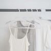 (2 pack) Non-Slip Clothing Hangers, 30 Pack, White, Durable Plastic, TPE Strips