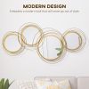 Metal Wall Art Modern Mirror Decor Home Hanging Wall Sculptures for Living Room Bedroom Dining Room Gold