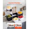 Chilled Condiment Server, 4 Compartment Ice Cooled Condiment Serving Container, Chilled Garnish Tray Bar Caddy with Lid, for Bartending & Serving Taco