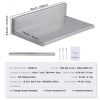 8.6" x 16" Stainless Steel Shelf, Wall Mounted Floating Shelving with Backsplash, 44 lbs Load Capacity Commercial Shelves, Heavy Duty Storage Rack for