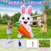 5 Ft Easter Inflatables Easter Decorations, Blow up Easter Bunny with LED Lights Baskets Light up Easter Decor, Easter Decorations for Home Holiday Pa
