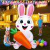 5 Ft Easter Inflatables Easter Decorations, Blow up Easter Bunny with LED Lights Baskets Light up Easter Decor, Easter Decorations for Home Holiday Pa