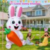 5 Ft Easter Inflatables Easter Decorations, Blow up Easter Bunny with LED Lights Baskets Light up Easter Decor, Easter Decorations for Home Holiday Pa