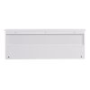 White Entryway Wall Mounted Coat Rack with 4 Dual Hooks Living Room Wooden Storage Shelf
