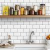 10pcs, Marble Peel and Stick Backsplash Tiles for Kitchen Walls Bathroom Countertops, 12 Inch*12 Inch, Adhesive Glazed Ceramic Surface,rproof, Heat Re