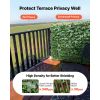 Expandable Fence Privacy Screen, 25 x 126 in Expand Artificial Plant Wall, Realistic Artificial Ivy Panel with 50 Zip Ties, Decorative Faux Greenery B
