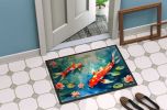 Koi Fish Doormat Front Door Mat Indoor Outdoor Rugs for Entryway, Non Slip Washable Low Pile, 24H X 36W