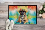 NEW Cane Corso Hippie Dawg Doormat Front Door Mat Indoor Outdoor Rugs for Entryway, Non Slip Washable Low Pile, 18H X 27W