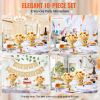 10PCS 16cm/6.3' Tall Wedding Flower Vase, Metal Wedding Centerpiece, Gold Floral Arrangement Stand Display Rack for Tables Wedding Dinner Party, Anniv