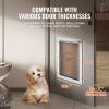Pet Door, 13.27" x 20.04" Aluminum Frame with Lock and Flap System, Weatherproof Doggy Door, Easy to Install in Interior or Exterior Doors, Pet Door S