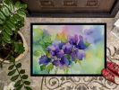NEW New Jersey Violet in Watercolor Doormat Front Door Mat Indoor Outdoor Rugs for Entryway, Non Slip Washable Low Pile, 18H X 27W