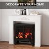 Fir Wood Fireplace Mantel Surround, 44.75" W x 40" H, Freestanding Electric Fireplace Stove Mantel, Distressed White