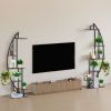 Plant Stand Indoor with Grow Lights, 63 in Tall 6-Tiered Lighted Plant Shelf, 2 Pack Metal Corner Plants Holder, 3 Timer & 10 Brightness, Half-Moon Sh