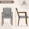 Upholstered Wooden Accent Chairs Set of 2 with High Back and Soft Cushion
