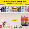 8-Layer Space-Saving Stainless Steel Underwear & Bras Organizer Hanger - Polished Metal Clothes Hanger with Anti-Slip Design, Vertical Hanging Storage