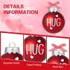 24Pcs Valentines Day Ball Ornaments, 2.36Inch Red Pink White Hanging Balls for Tree, Letter Hanging Baubles Valentine's Day Party Supplies for Wedding