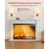 Electric Fireplace Insert, 40 inch Recessed and Wall Mounted with Adjustable Flame Color Brightness & 8h Timer & Remote Control, Indoor Heater w/ 750W