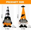 2 Pack Halloween Gnomes Plush Decor,Handmade Witch Swedish Tomte Gnome Nisse Scandinavian Ornaments Elf Dwarf for Home Halloween Day Party Table Decor