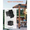 Pergola Bracket Kit, 6x6 Inch (Inner Size 5.5x5.5), 4 Pcs 3-Way Heavy Duty Corner Bracket Woodworks DIY Post Base Kit, Easy Installation Wooden Beams