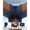 Pergola Bracket Kit, 6x6 Inch (Inner Size 5.5x5.5), 4 Pcs 3-Way Heavy Duty Corner Bracket Woodworks DIY Post Base Kit, Easy Installation Wooden Beams
