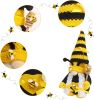 Bumble Bee Gnome Plush - Mr and Mrs Honeybee Spring Gnomes Plush Ornaments Tomte Elf World Bee Day Decor, Summer Bee Figurines Table Shelf Tiered Tray