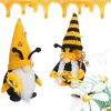Bumble Bee Gnome Plush - Mr and Mrs Honeybee Spring Gnomes Plush Ornaments Tomte Elf World Bee Day Decor, Summer Bee Figurines Table Shelf Tiered Tray