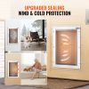 Pet Door, 13.27" x 20.04" Aluminum Frame with Lock and Flap System, Weatherproof Doggy Door, Easy to Install in Interior or Exterior Doors, Pet Door S