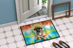 NEW Cane Corso Hippie Dawg Doormat Front Door Mat Indoor Outdoor Rugs for Entryway, Non Slip Washable Low Pile, 18H X 27W