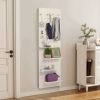 Wall Mounted Full Length Mirror, Full Body Mirror with Shelf, Full Body Mirror with Hook Wall Mounted Mirror with Multifunctional Design Panel, Bedroo