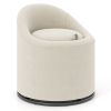 Barrel Chair with Storage 360Â° Swivel Upholstered Vanity Chair