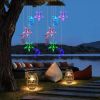 Color Changing Solar Wind Chime Light, Moon & Star Wind Chimes, Waterproof Outdoor Hanging Decor for Garden Balcony Porch