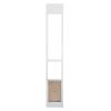 Dog Door for Sliding Glass Door, 75 7/8"-80 11/16" Adjustable Height Doggy Door for Sliding Doors, Aluminum Frame Tempered Glass Pet Door with Hinge S