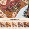 Washable Runner Rug 2x6, Moroccan Faux Wool Runner Rug Non Slip for Hallways Kitchen Entryway Laundry Room Bedroom Bathroom, Low Pile, Kid & Pet Frien