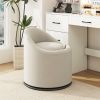 Barrel Chair with Storage 360Â° Swivel Upholstered Vanity Chair