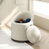 Barrel Chair with Storage 360Â° Swivel Upholstered Vanity Chair