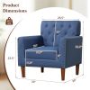 Mid Century Modern Accent Chair with Button Tufted Decoration and Rivets