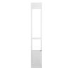 Dog Door for Sliding Glass Door, 75 7/8"-80 11/16" Adjustable Height Doggy Door for Sliding Doors, Aluminum Frame Tempered Glass Pet Door with Hinge S