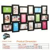 18 Pictures Frames Collage for Photos in 4" x 6" Glass Protection Display Wall Mounting Gallery Home Decor Kit